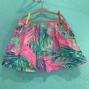 Lilly Pulitzer Multicolor Tropical skort Pink, Green Blue XL girls 12-14 preppy